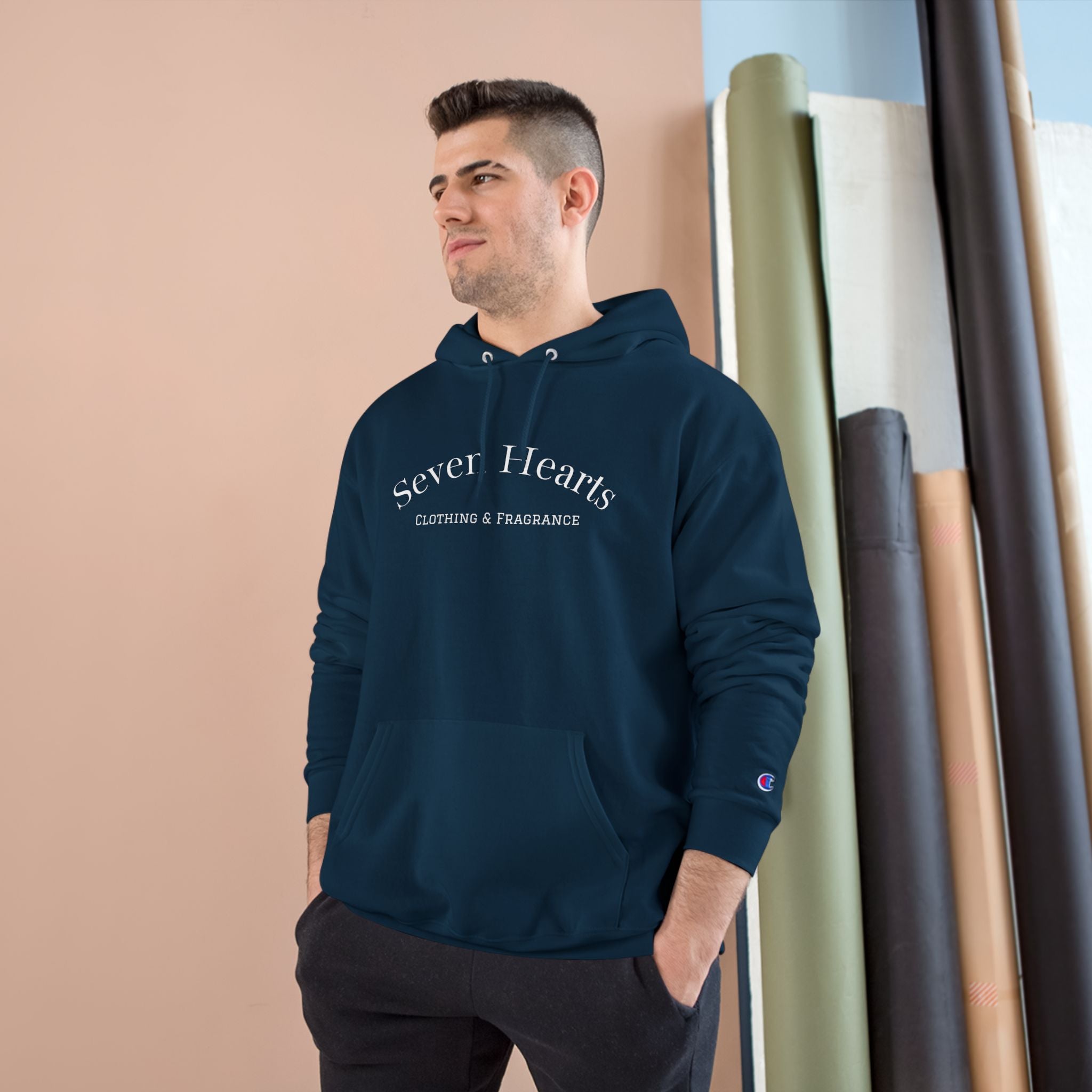 Seven Hearts Champion Hoodie — Classic Logo Pullover