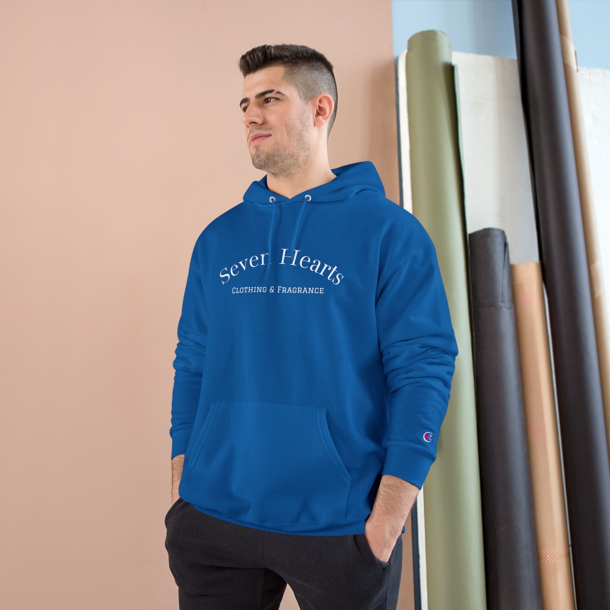 Seven Hearts Champion Hoodie — Classic Logo Pullover